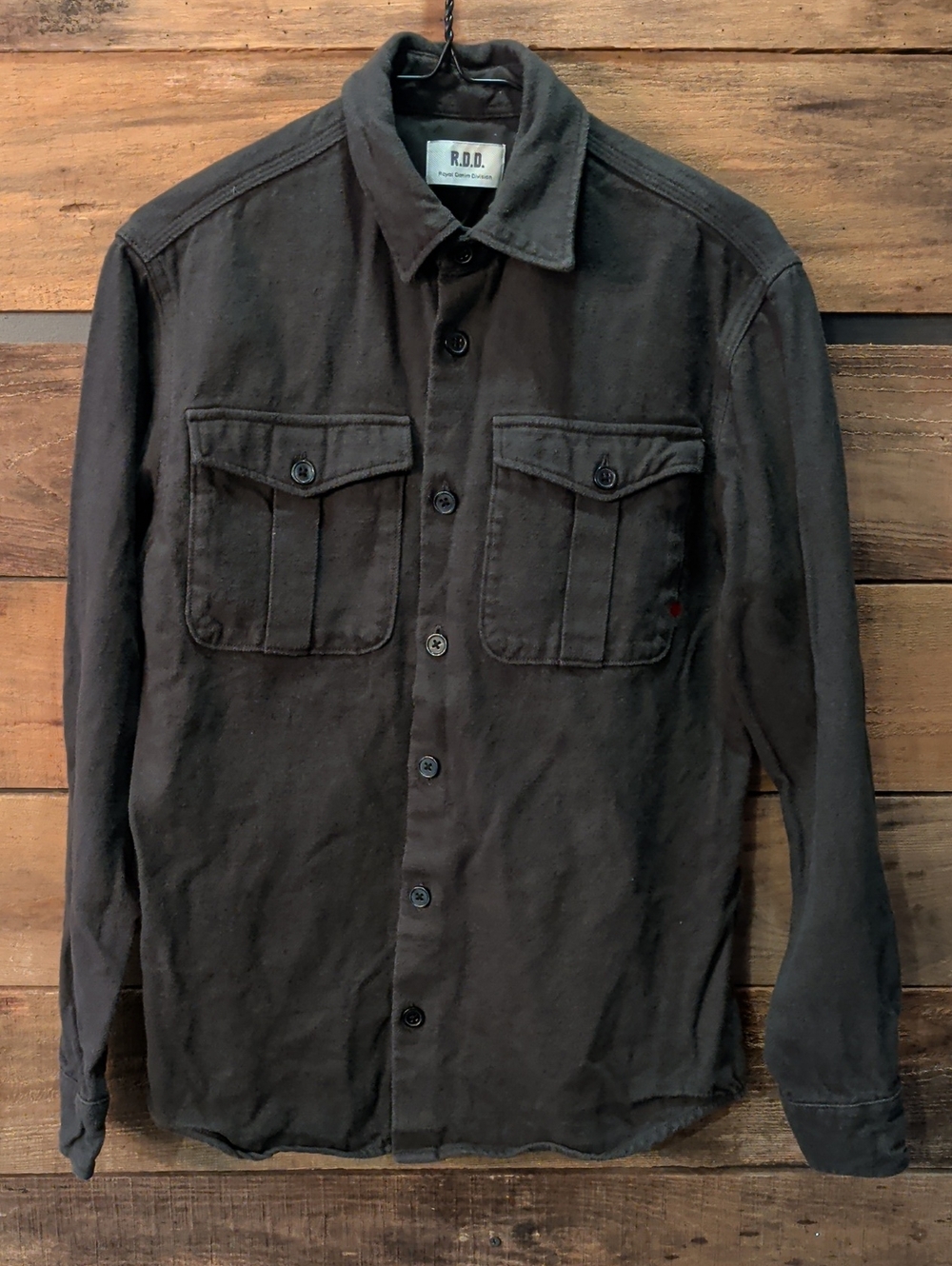 Men's Dark Gray Button-Up Shirt Jacket